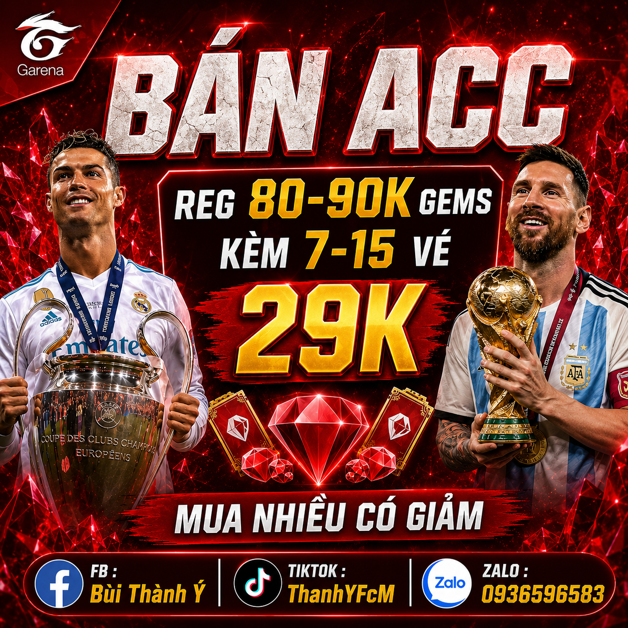Acc reg đá quý 80k-90k kẹp 7-15 vé