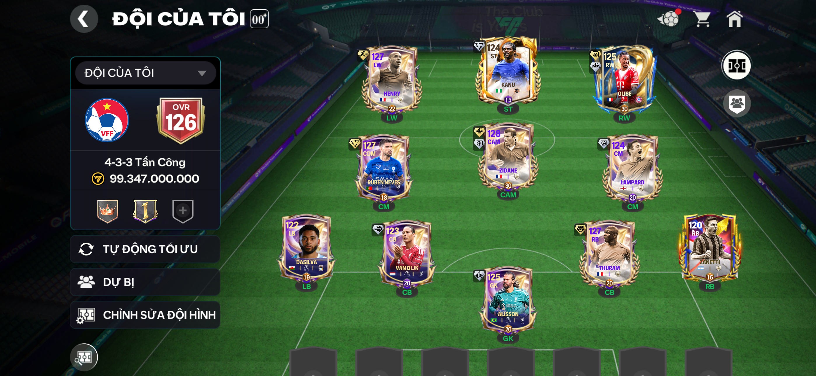 Acc Grn ttt Ovr 126 Zindane+Henry+Thuram Đội hình ổn