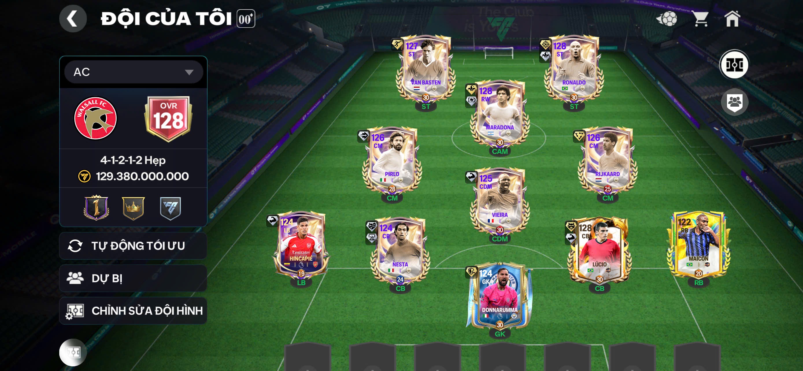 Acc Grn ttt Ovr 128 Rô béo +Madarona+Lucio+ nhiều cthu ngon + 8k mảnh