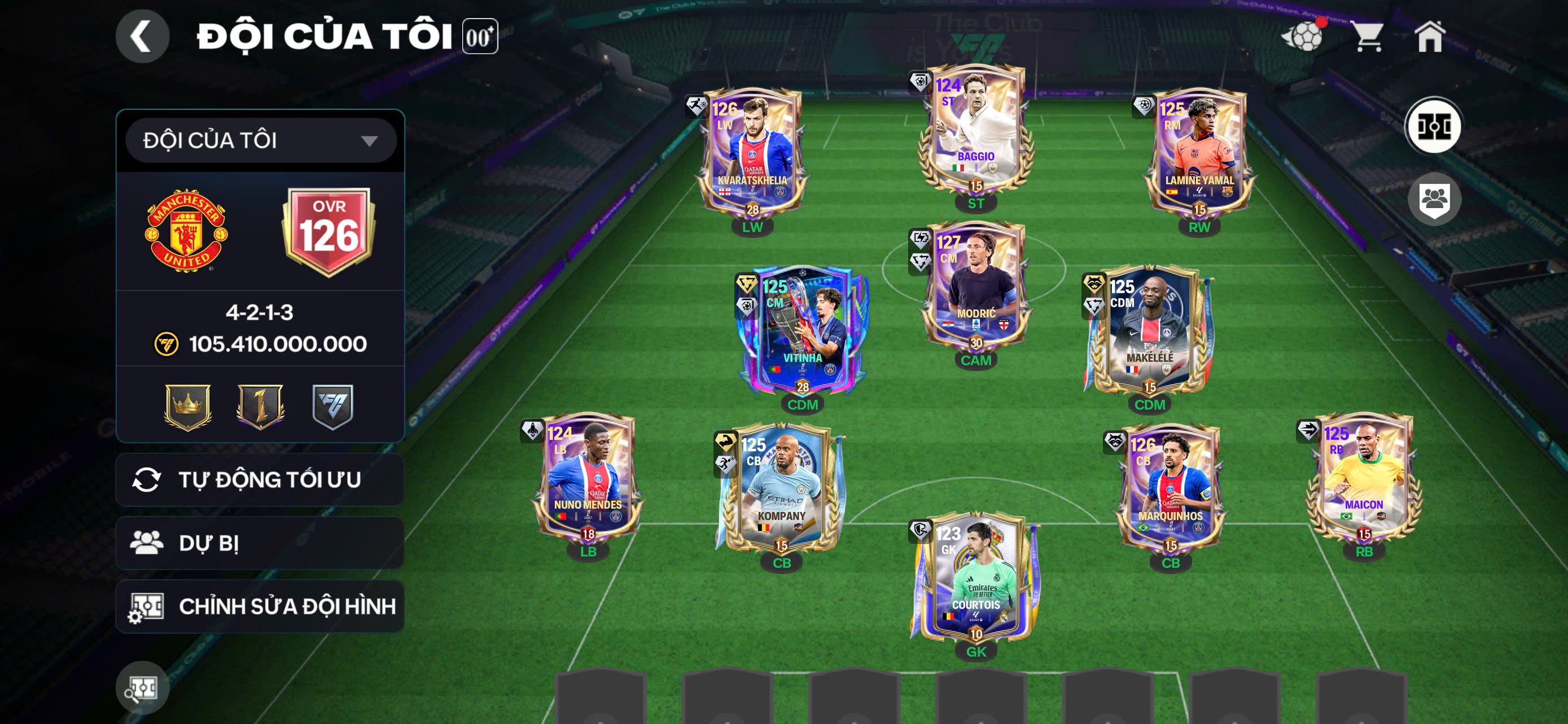 Acc Grn ttt Ovr 126 Modric 127 +Kvarat+Yamal+7k6 mảnh+